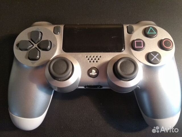 Серебристый джойстик для Сони пс-4