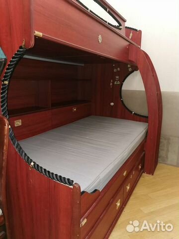 Кровать и шкаф Флинт (двухярусная)