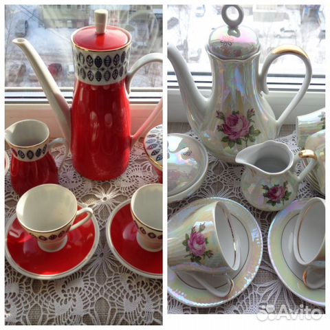 Сервиз Кофейный Роза гдр jlmenau ильменау Фарфор
