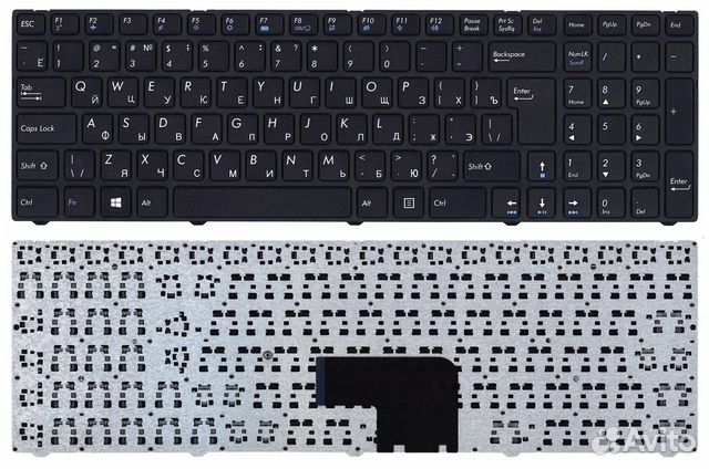 Клавиатура DNS Pegatron C15, C17 черная с рамкой