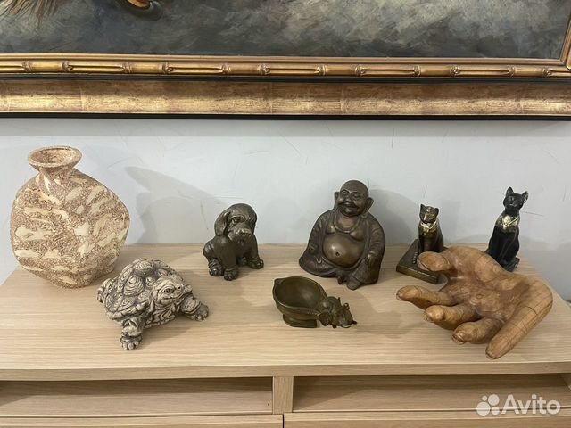 Ваза и черепаха шамот, статуэтки разные