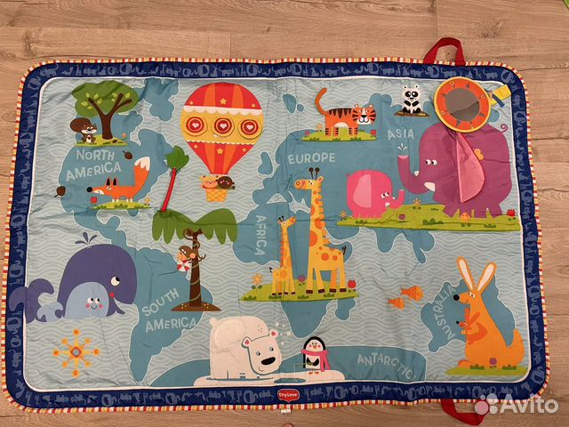 Развивающий коврик tiny love 1х1,5м