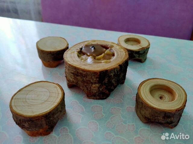 Подсвечник из дерева