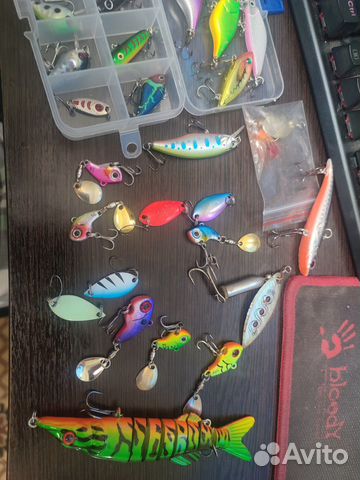 Мешок приманок, блесна, вибы, теил-спиннеры и т.д