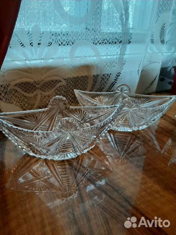 Ваза для фруктов салатники хрусталь СССР