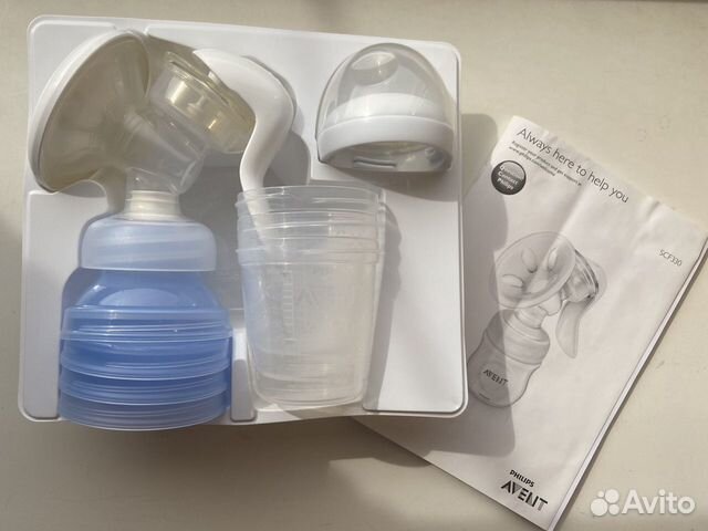 Молокоотсос ручной с контейнерами Philips Avent