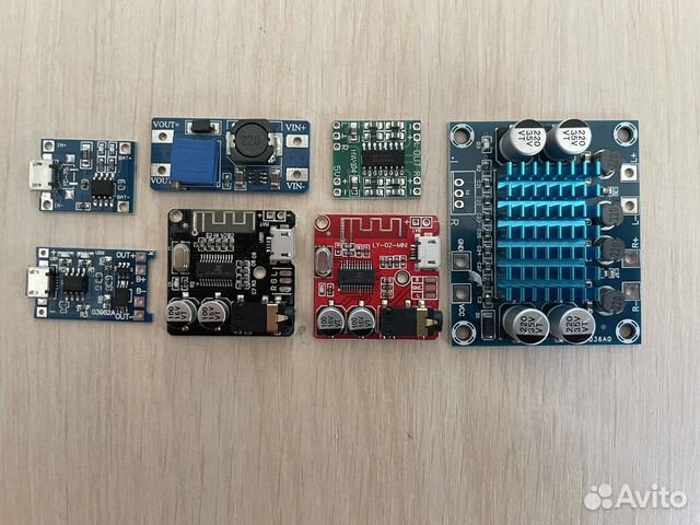 Усилитель 2х30Вт, плата Bluetooth, зарядки