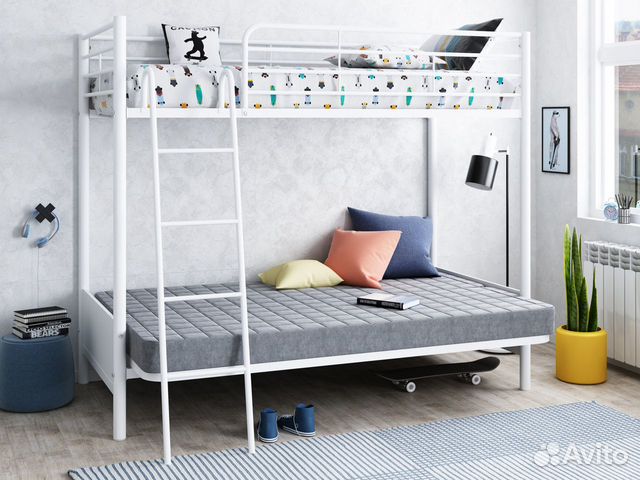 Детская двухъярусная кровать длина 160 см
