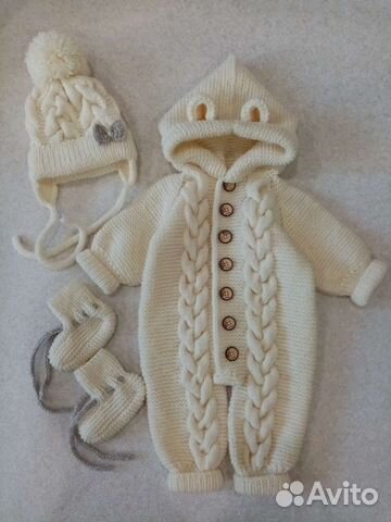 Комплект шапка, комбинезон, пинеточки
