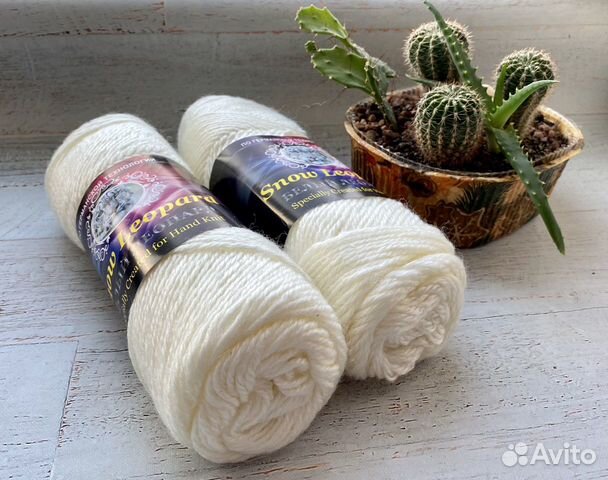 Пряжа Белый леопард