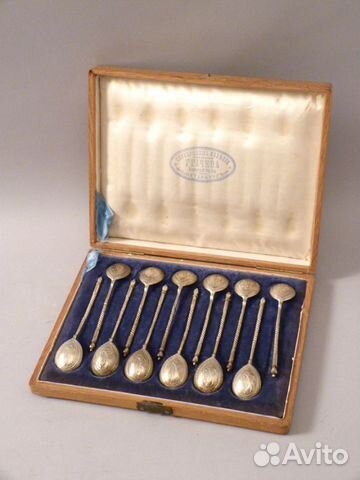 Антикварный набор кофейных ложек