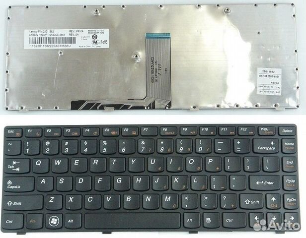 Клавиатура Lenovo Z470 B470 G470 черная