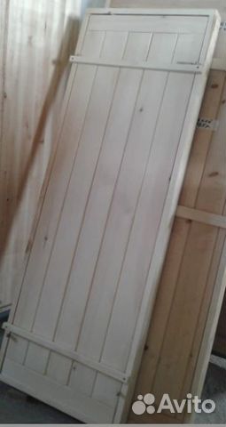 Дверь с коробом, массив сосны 1,8*0,8 м