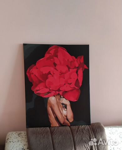 Картина на холсте рыжий кот чистит обувь