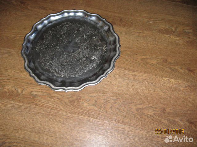 Поднос мельхиоровый Кольчугино СССР