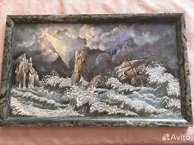 Картина из уральских самоцветов