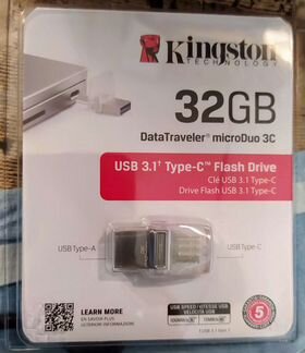 Флешка USB kingston DataTraveler microDuo 32гб, US