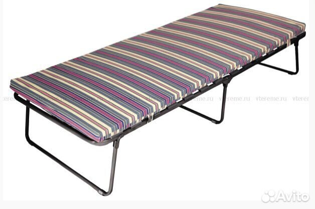 Раскладушка с матрасом на ламелях новая