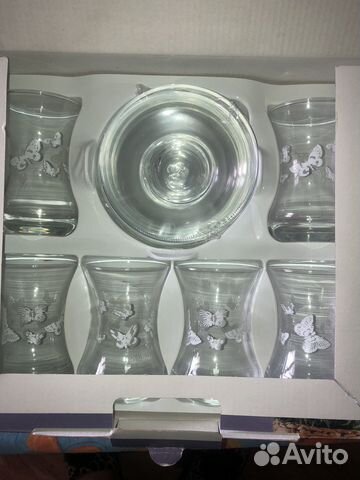 Набор стаканов для чая и кофе с блюдцами