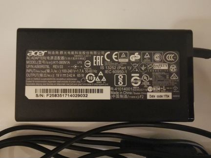 Блок питания acer A11-065N1A (19V-3.42A, 65W)