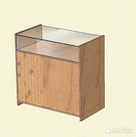 Прилавок со стеклом сверху