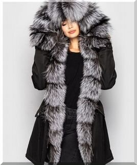 Парка с натуральным мехом