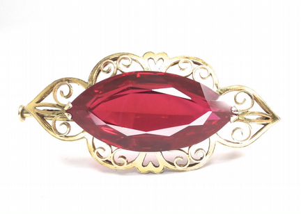 Антикварная золотая брошь 56 пробы