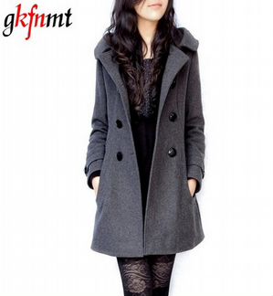 Шерстяное пальто с капюшоном