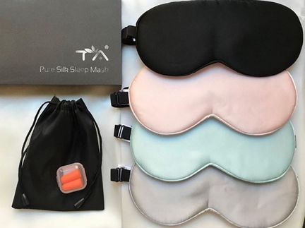 Шелковая маска для сна, шёлк в шёлке 19мм