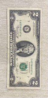 2 доллара usa банкнота 1976 года