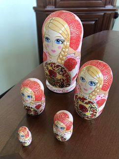 Матрешка, ручная работа, авторская, 5 мест, больша