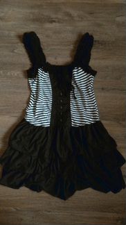 Платье мини New Yorker черно - белое