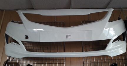 Передний бампер на hyundai solaris Молоко