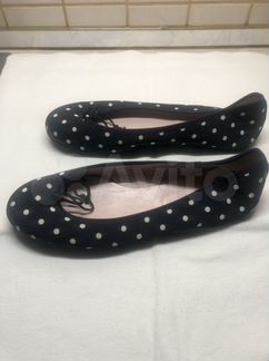 Балетки в горшек синего цвета