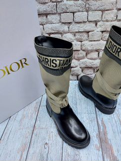 Кожаные ботинки dior на натуральном меху (36-40)