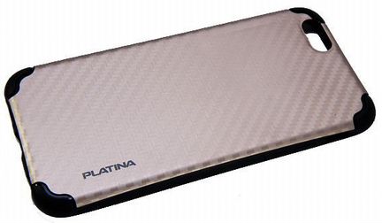 Чехол-накладка для iPhone 66S (4.7) platina TPU+PC Карбон золото