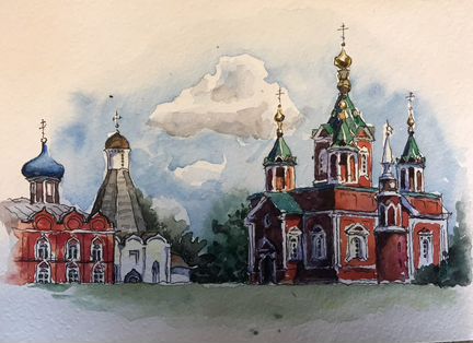Картина акварель 14/20 см