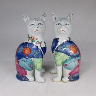 Фарфоровая статуэтка, Кошки (парные), Китай