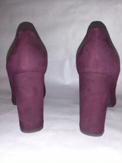 Замшевые туфли бордо 38р