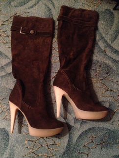 Замшевые сапоги