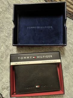 Новый кожаный кошелек Tommy Hilfiger, rfid защита
