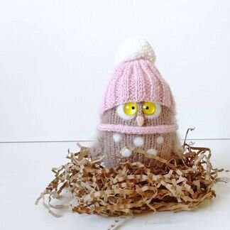 Вязаная сова, ручной работы