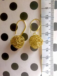 Серебряные серьги Oxette с позолотой