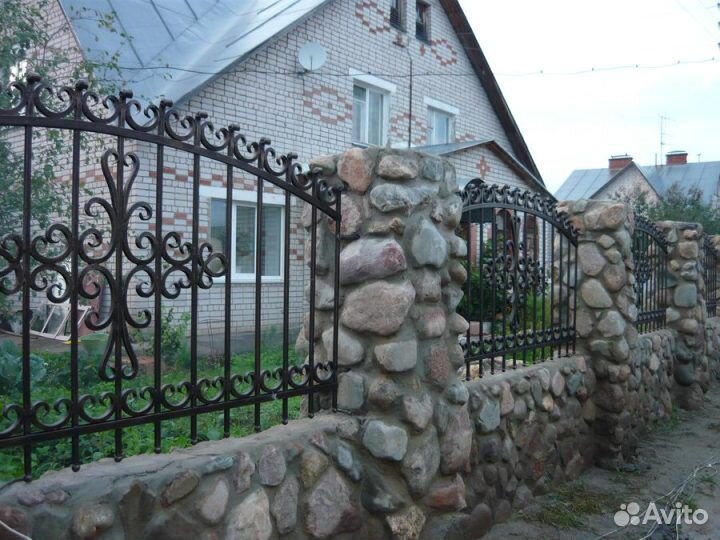 Забор из бутового камня своими руками