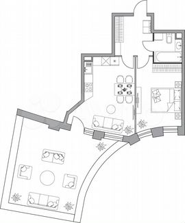 Квартира-студия, 53.4 м², 27/39 эт.