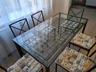 Стол металл+стекло и 6 стульев объявление продам