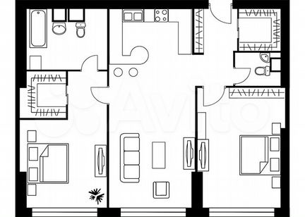 2-к квартира, 108.3 м², 32/37 эт.