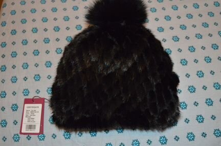 Роскошная теплая норковая шапка с песцом натуральн