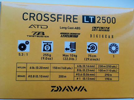Катушка Daiwa Crossfire LT2500