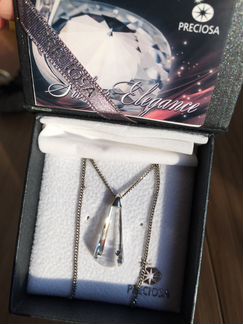 Подвеска Preciosa на серебряной цепочке (новая в у